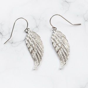 Mimi + Marge Sterling Silver Wing Earrings